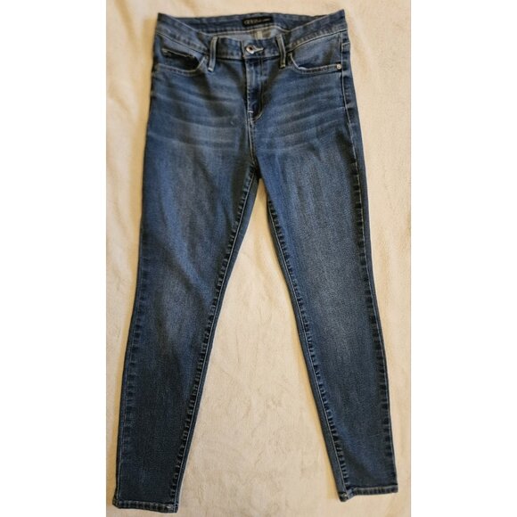 Guess Mid Rise Skinny Melanie Fit Jeans Blue Stretch Size 29 - Picture 1 of 13